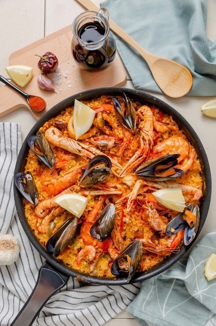 Spanish Paella cooking