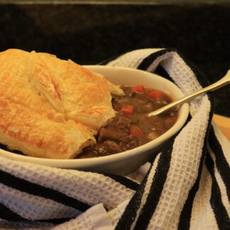 beef and red wine pie