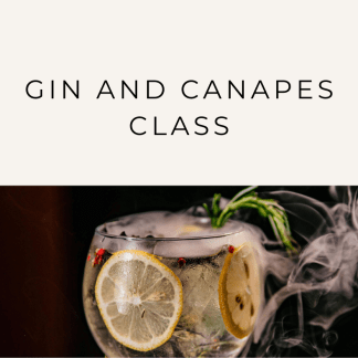 gin cocktails and canapes class