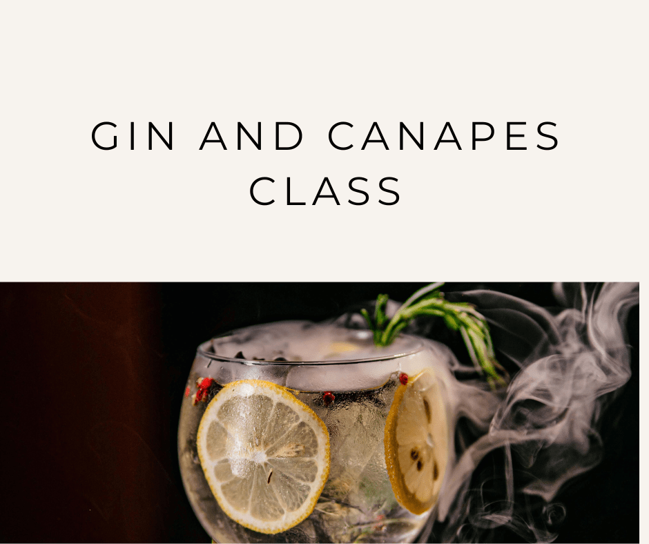 gin cocktails and canapes class